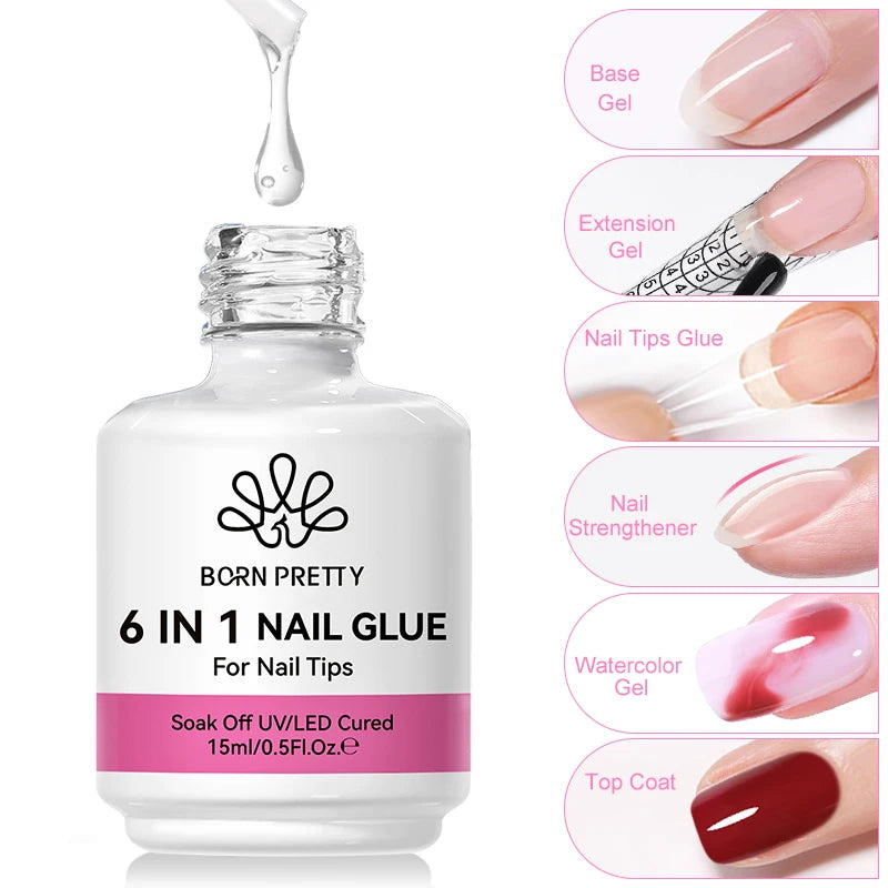 Gel Ongles 6-en-1 – Base, Extension & Renforcement – 15 ml