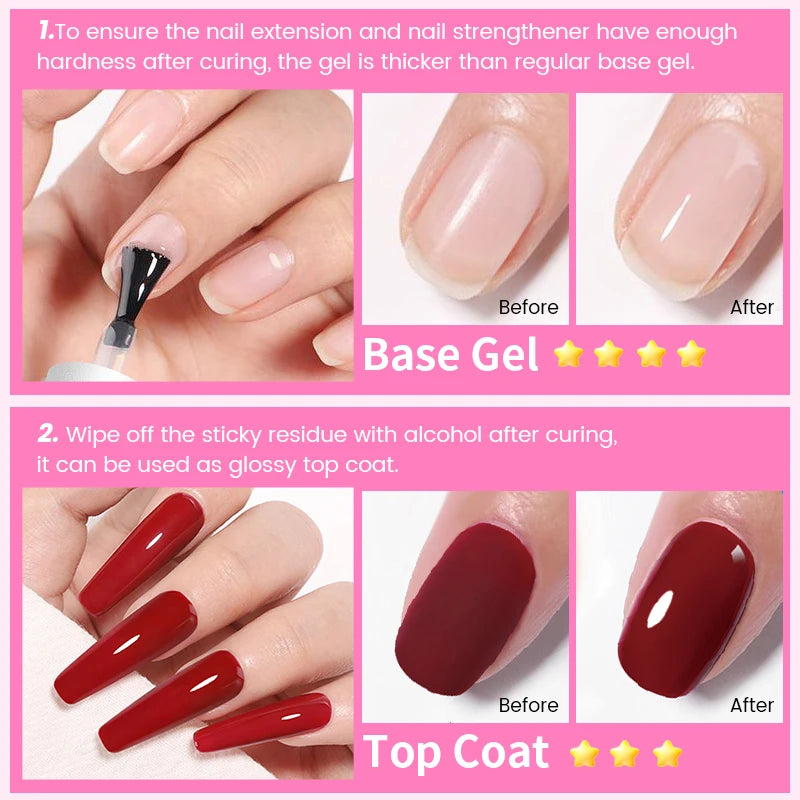 Gel Ongles 6-en-1 – Base, Extension & Renforcement – 15 ml