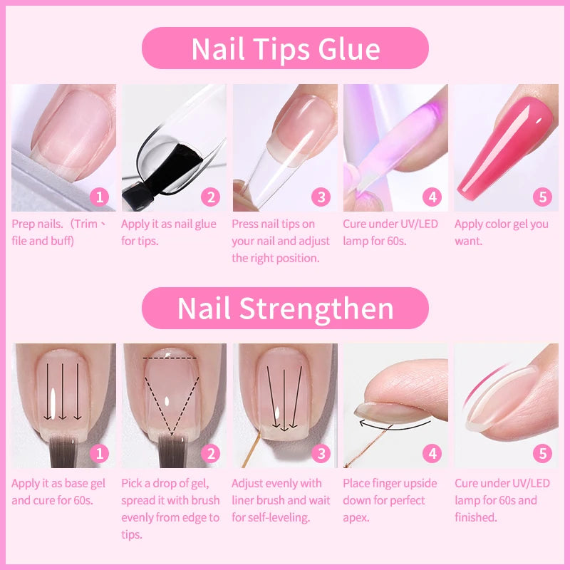 Gel Ongles 6-en-1 – Base, Extension & Renforcement – 15 ml